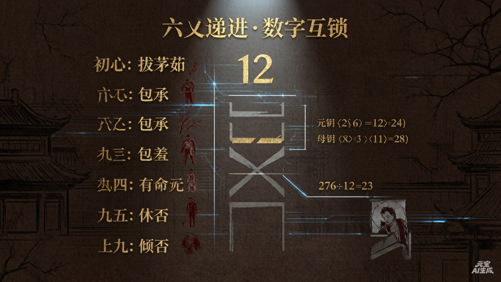 六爻递进，数字互锁