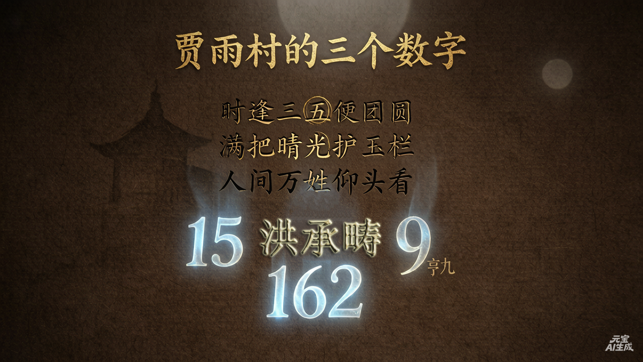 贾雨村的三个数字与一张网 贾雨村=洪承畴