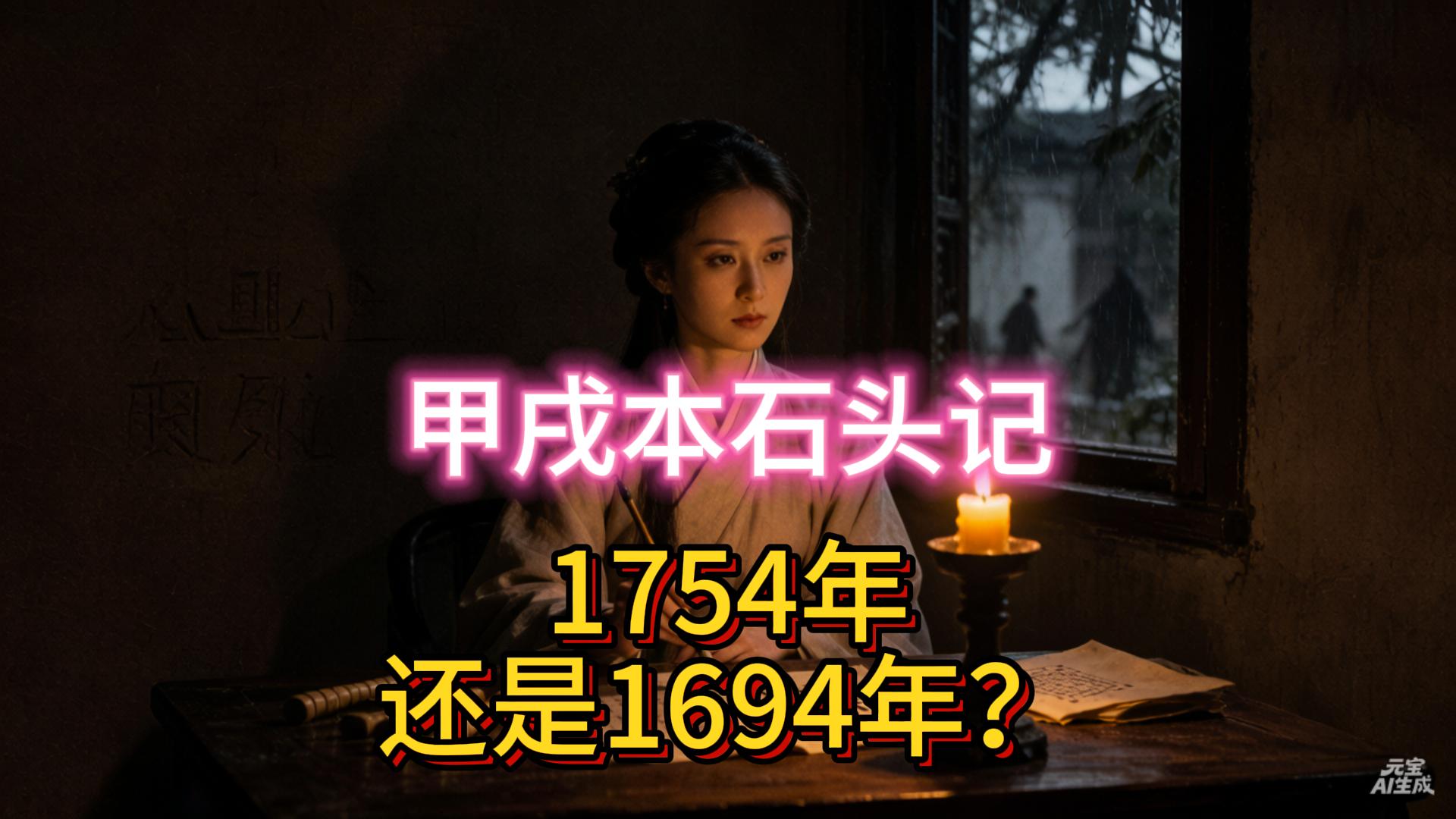 甲戌本1694:被篡改的断代如何锁死真相 甲戌本1694