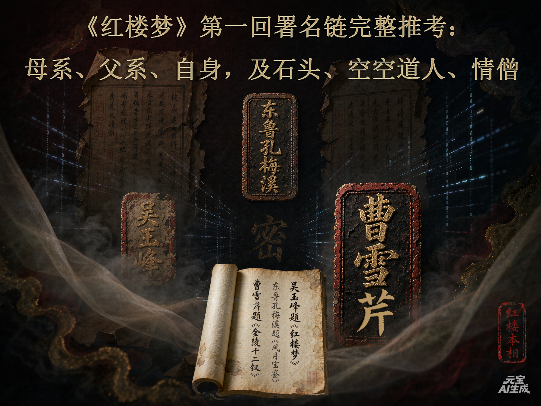 《红楼梦》第一回署名链完整推考：母系、父系、自身，以及石头、空空道人、情僧