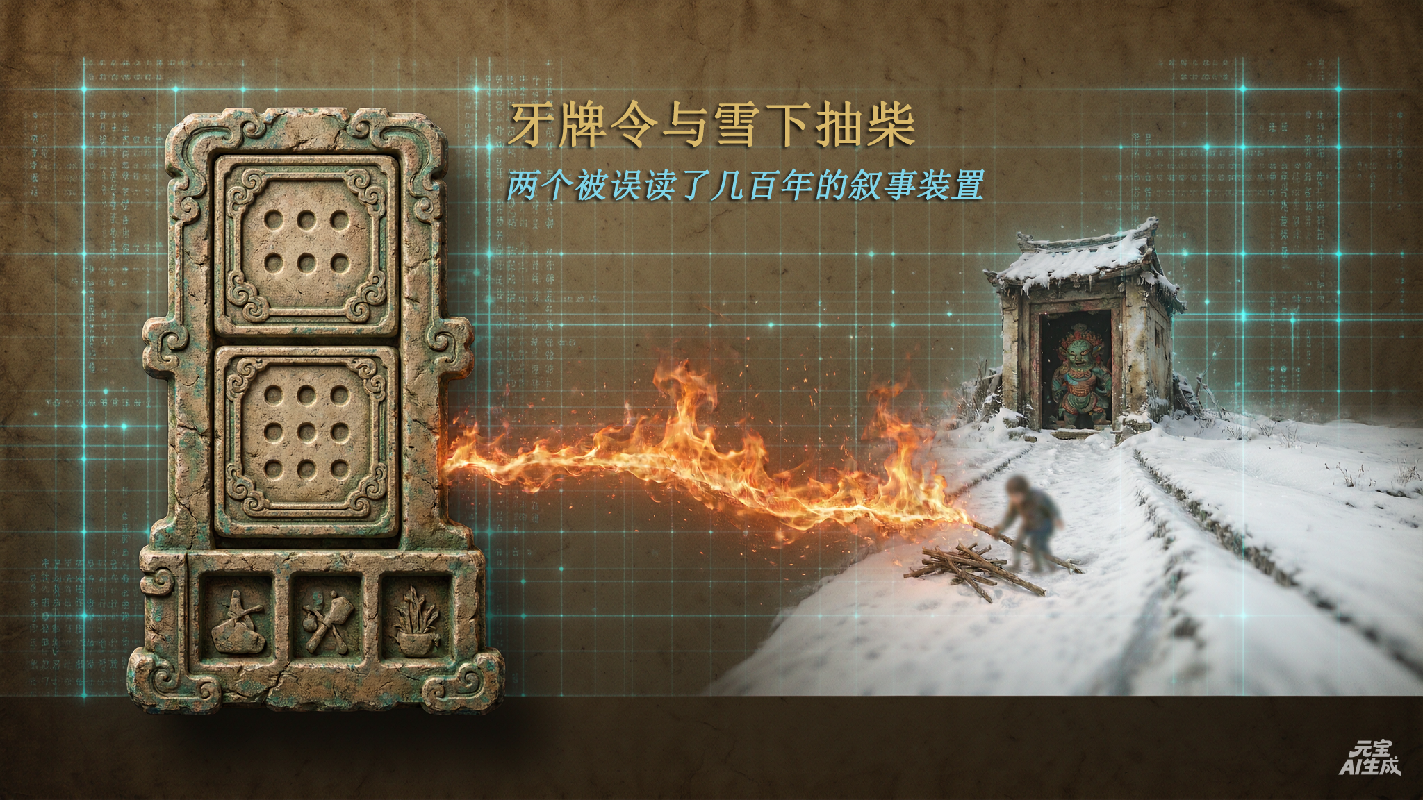 牙牌令与雪下抽柴-封面图